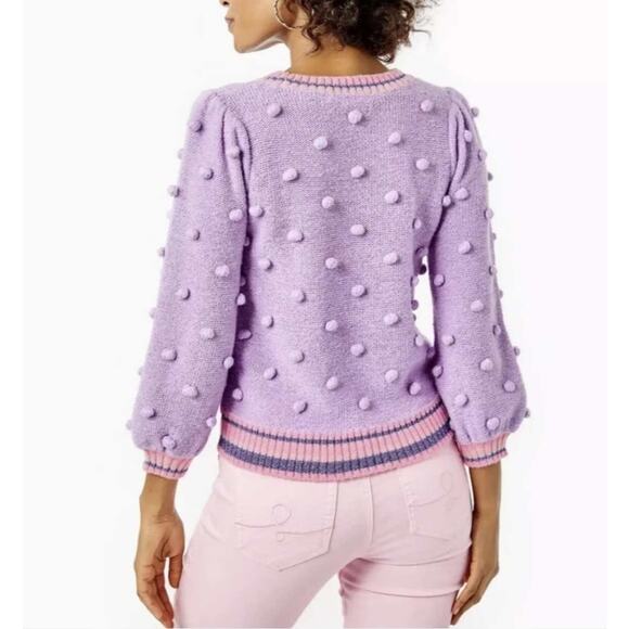 Lilly Pulitzer Dorianna Sweater Purple Iris LG - Picture 2 of 12